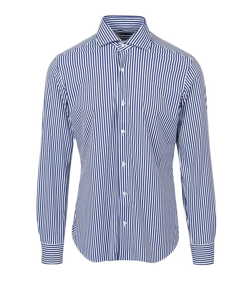 Barba Napoli | Camicia Bianco Blu navy
