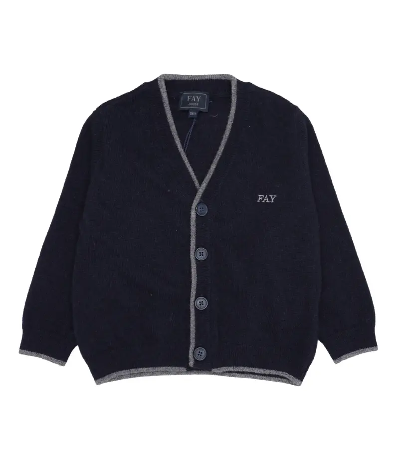 Fay Junior | Cardigan Blu e Grigio