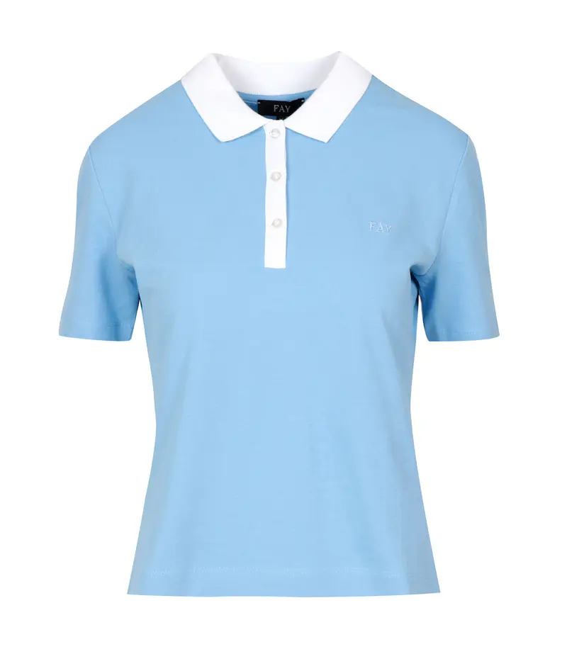 Fay | Polo Azzurro Bianco