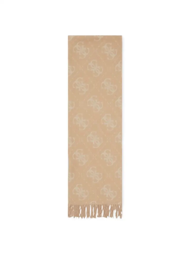 GUESS sciarpa Donna Latte Logo AW5217VIS03