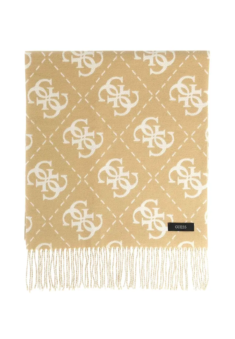 GUESS Sciarpa Donna Latte Logo AW9967POL03