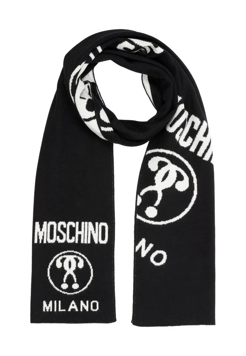 MOSCHINO Sciarpa Donna Black White 50055-M5145