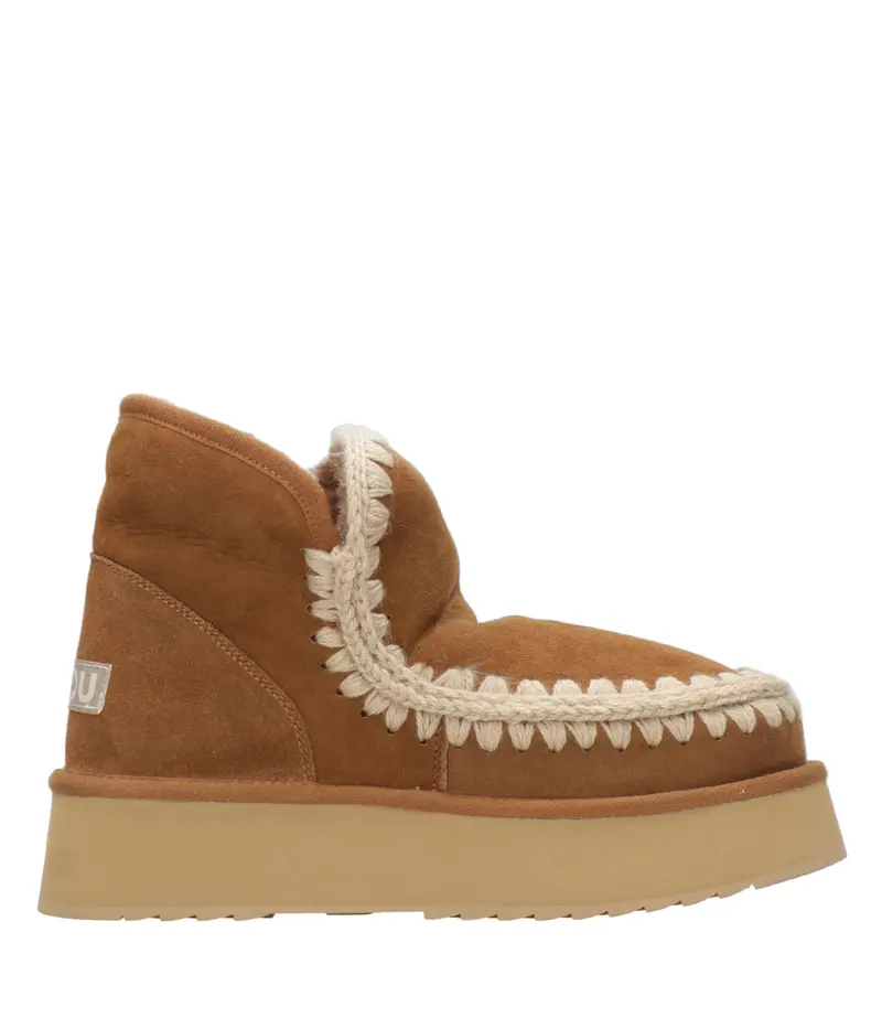 Mou | Tronchetto Mini Eskimo Platform Boot Cognac