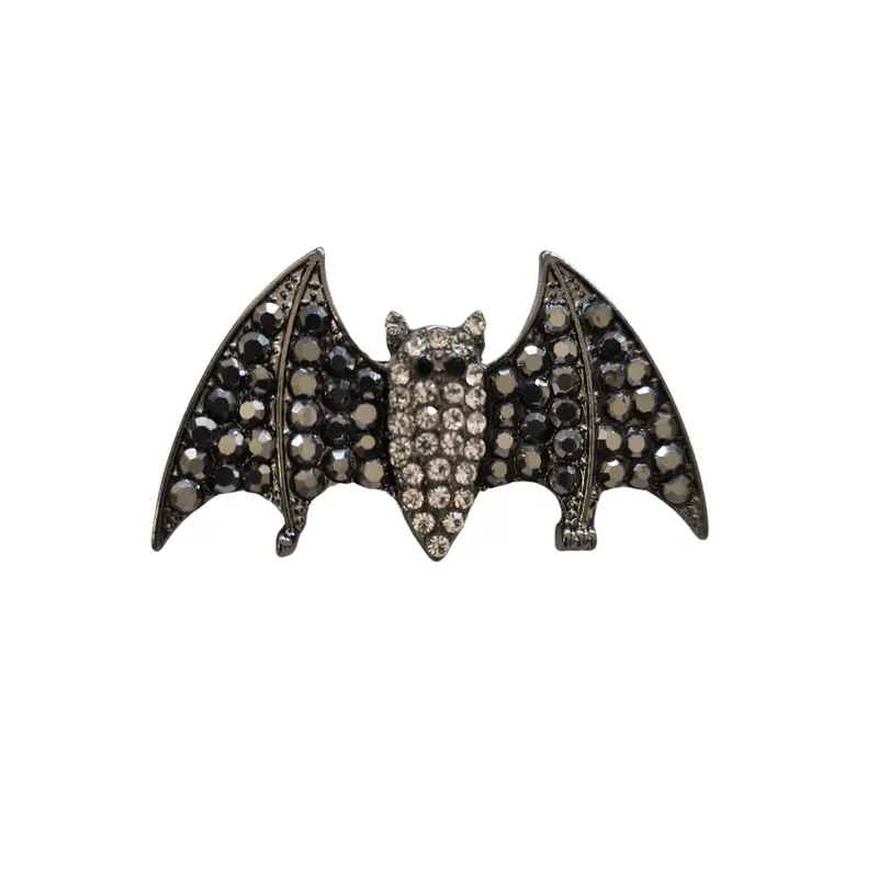 Spilla Pipistrello Nero Grigio