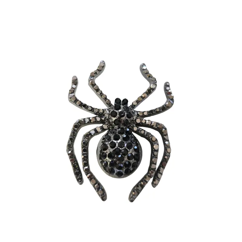 Spilla Ragno Nero Grigio