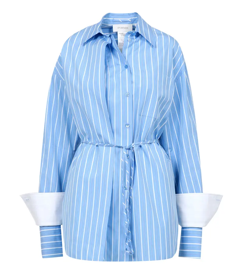 Sportmax | Camicia Firma Celeste e Bianco