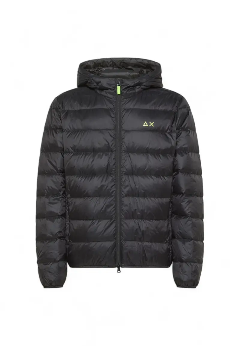 SUN68 GIACCA CAPPUCCIO UOMO NERO R44101