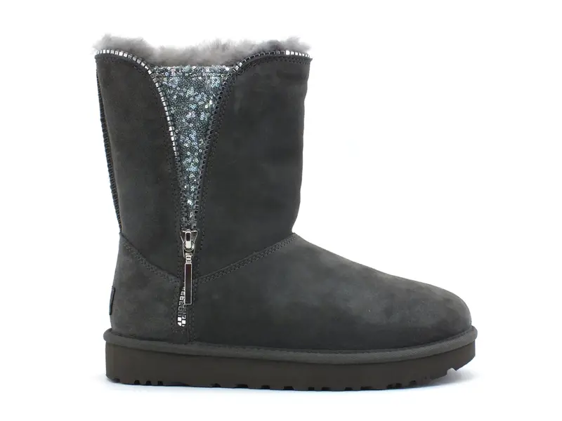 UGG W Classic Zip Boot Charcoal W1103764